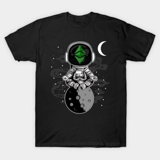 Astronaut ETH Ethereum Classic Coin To The Moon Crypto Token Cryptocurrency Wallet Birthday Gift For Men Women Kids T-Shirt